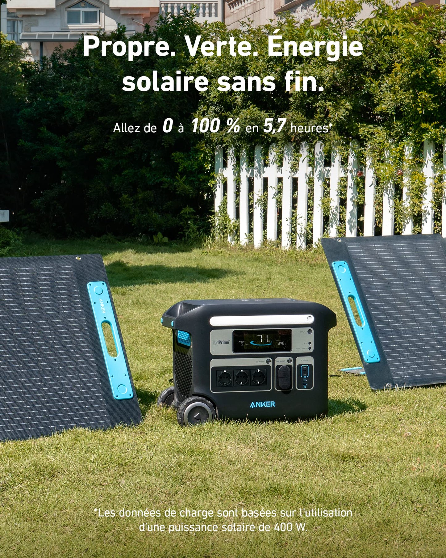 Anker SOLIX F2000 générateur solaire + 2 panneaux solaires 200 W