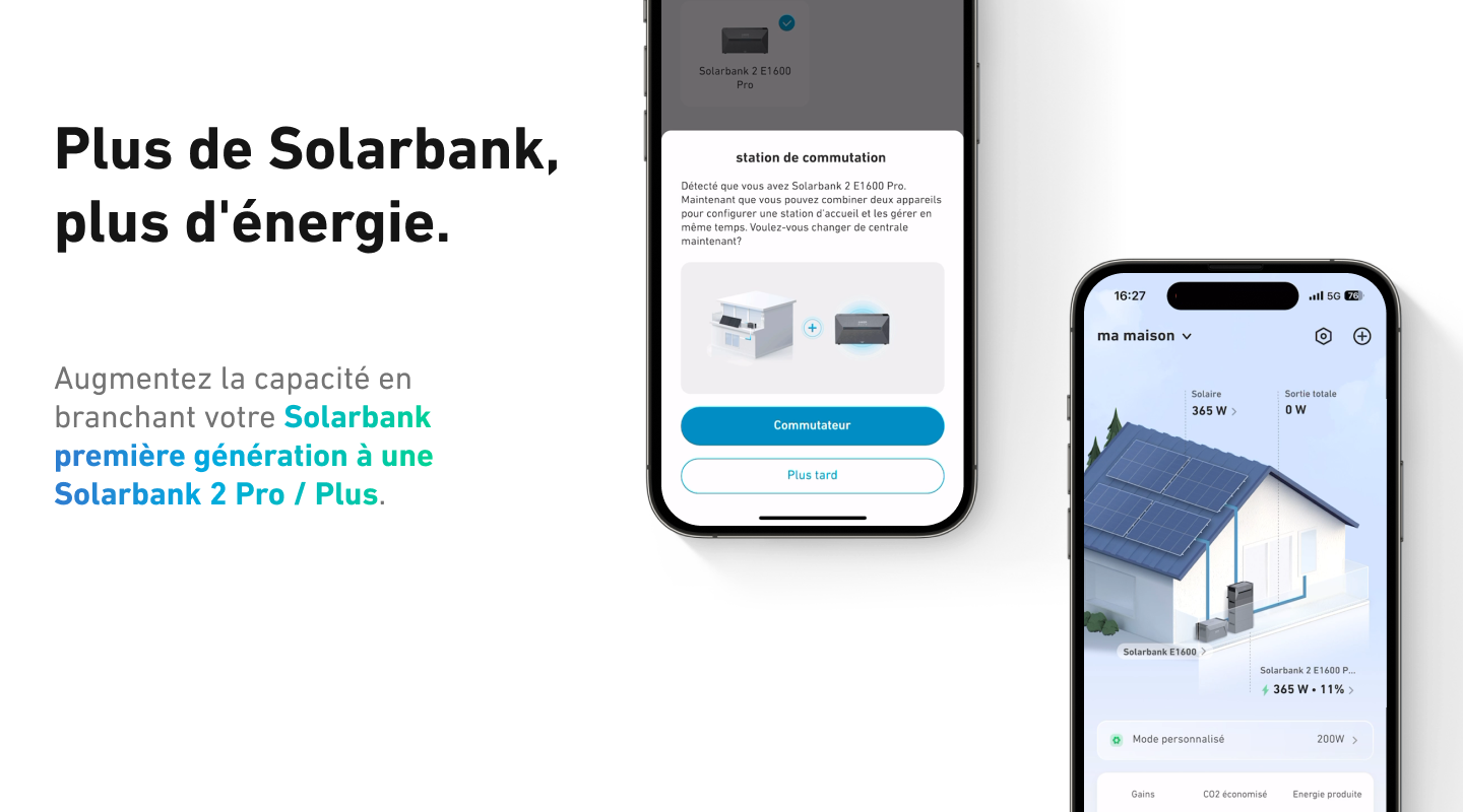 La Solarbank fonctionne désormais avec les Solarbank 2 Pro / Plus