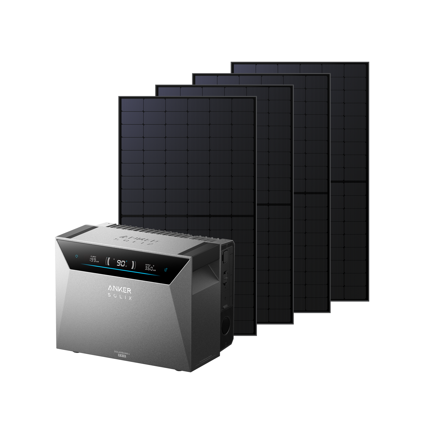 Anker SOLIX Solarbank 4 E5000 Pro + panneaux bifaciaux + BP5000 batterie additionnelle