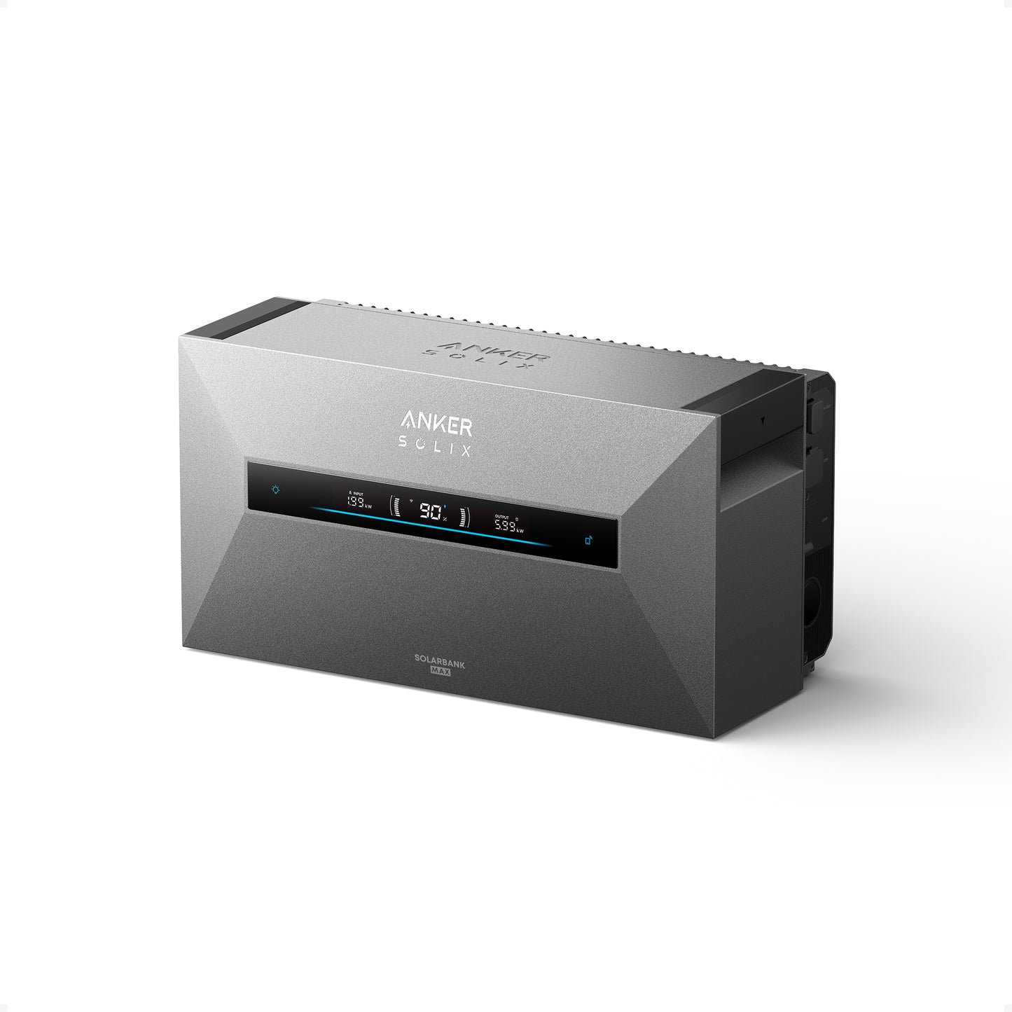 Anker SOLIX Solarbank Max AC, Centrale Solaire de Balcon avec Batterie 7kWh 3600W, Tout-en-un Plug&Play Stockage Domestique, 10000 Cycles, Installation en 5 Min, Installation Solaire avec Onduleur