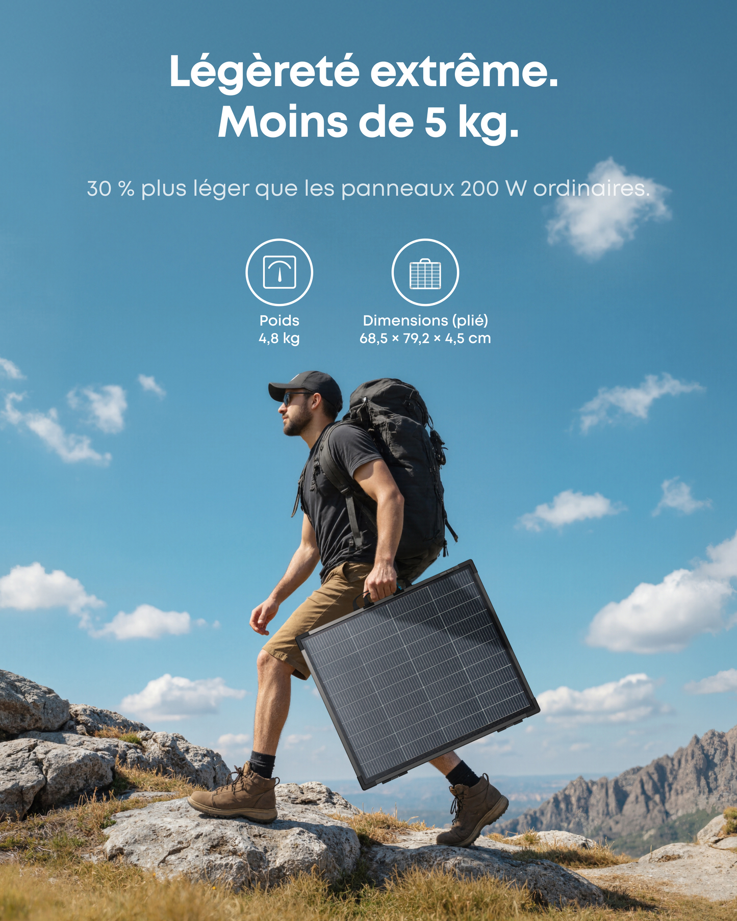 Anker SOLIX PS200 panneau solaire portable bifacial