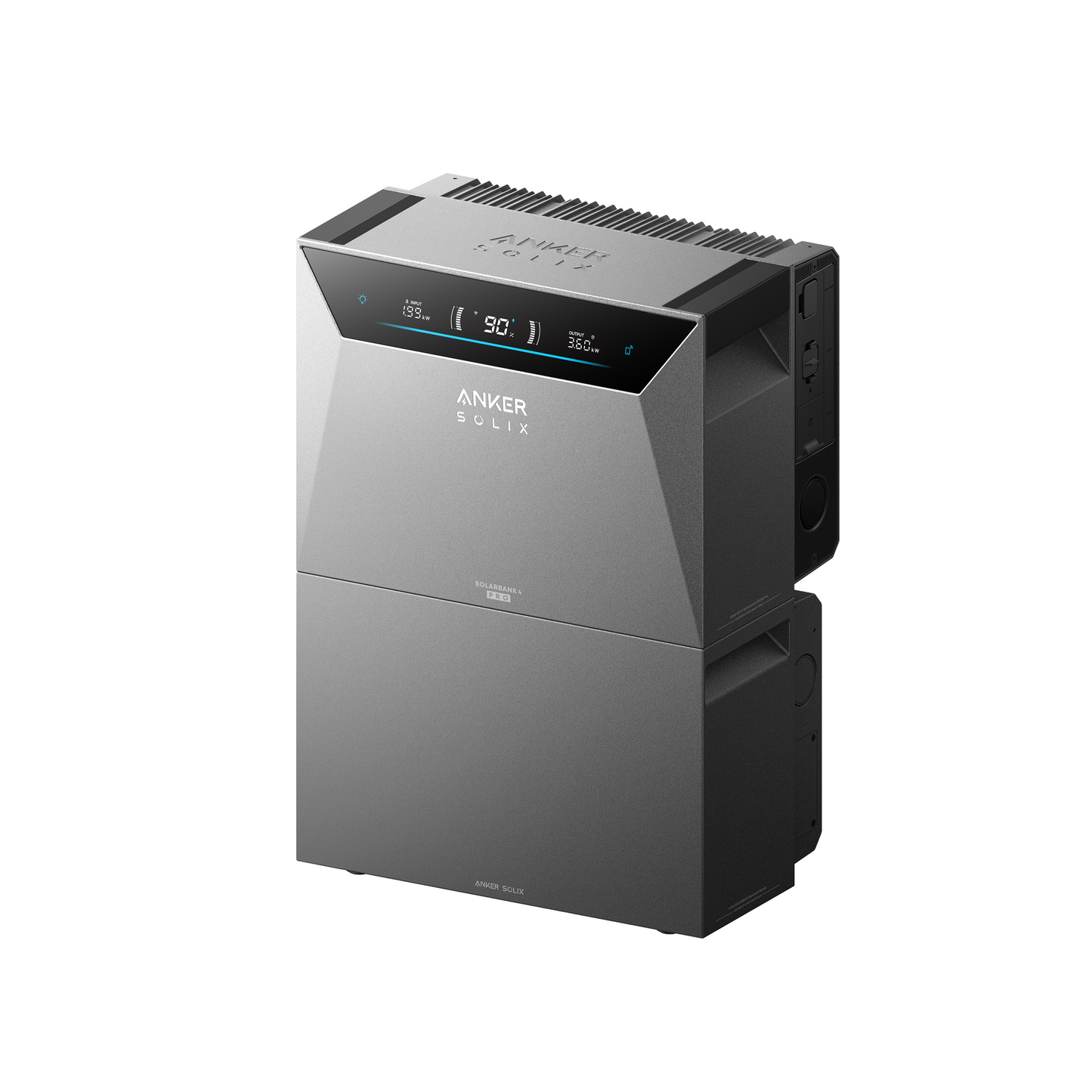 Anker SOLIX Solarbank 4 Pro (5 kWh), batterie solaire, BP5000 (5 kWh), 4 MPPT, entrée solaire 5 000 W, capacité jusqu'à 30 kWh, bidirectionnelle 2 500 W, 10 000 cycles, Anker Intelligence, Plug&Play