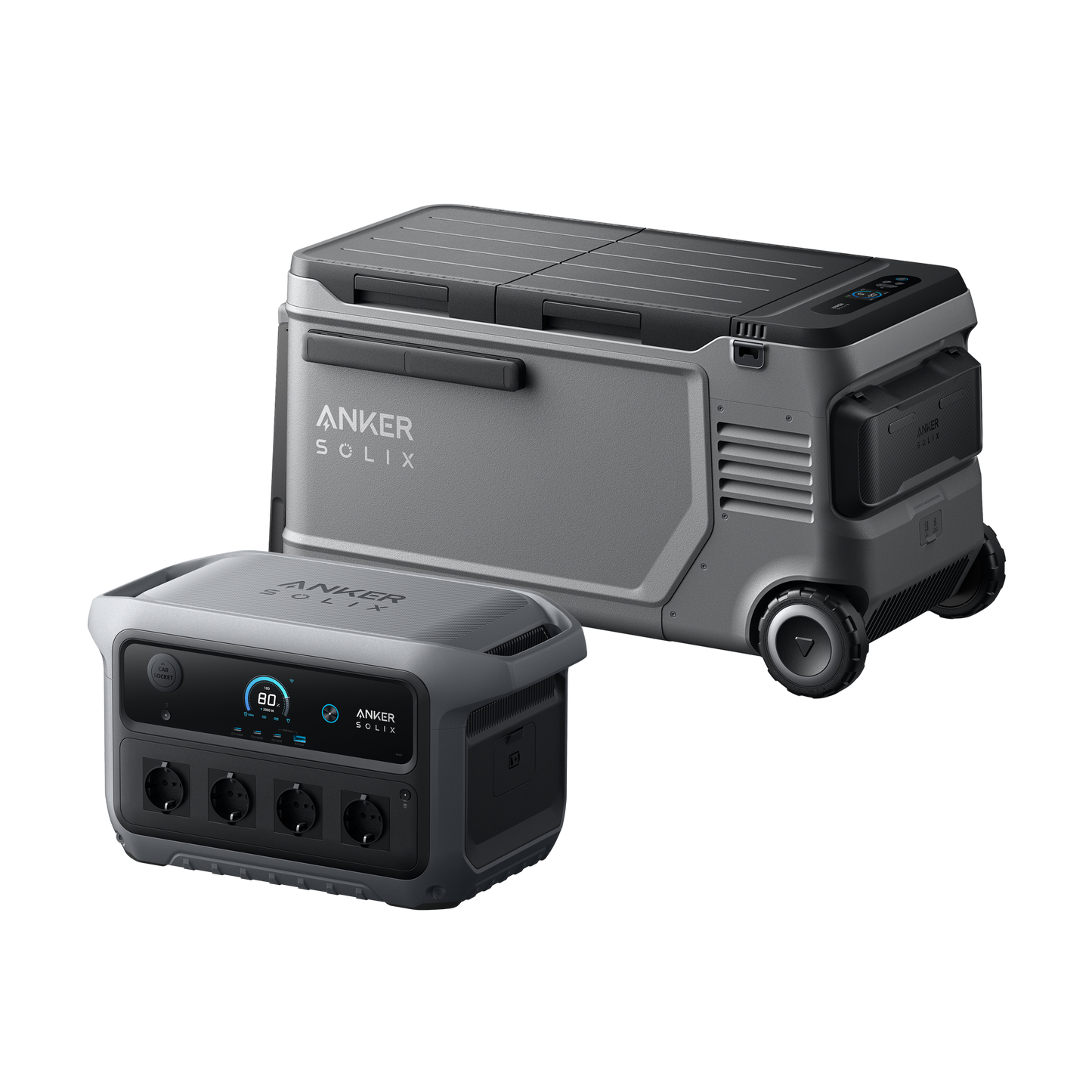 Anker SOLIX EverFrost 2 glacière électrique (58 L) + Station électrique portable Anker SOLIX C1000 Gen 2