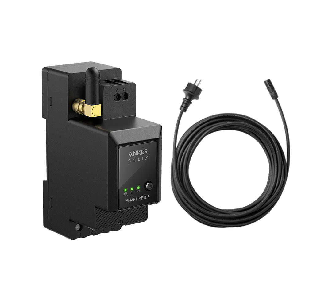 Anker SOLIX compteur intelligent + Câble de connexion MI vers Schuko (15 m)